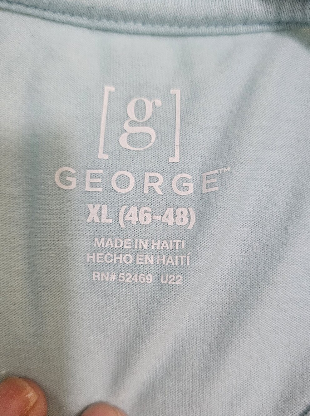 Light Blue Graphic Tee with Pink Bit Design - Picture 2 of 2